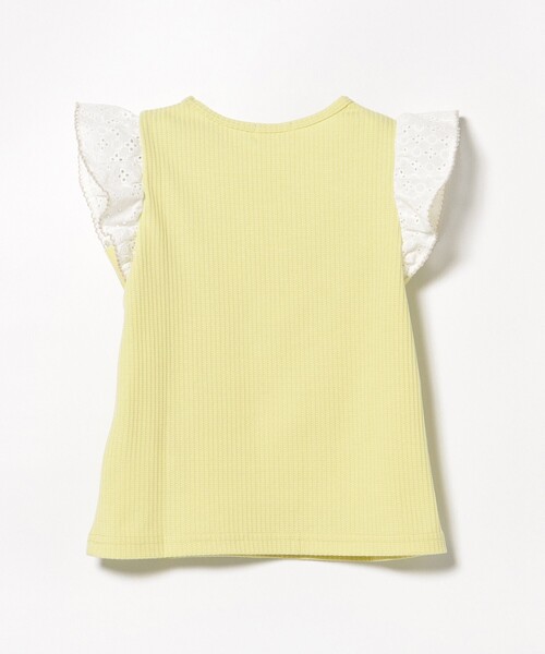 BEAMS mini（ビームスミニ）の「レース スリーブ ワッフル プルオーバー Tシャツ 2025SS（90～150cm）（Tシャツ/カットソー・キッズ・イエロー/オフホワイト・150/140/110/100/130/120/90）」の16枚目の写真