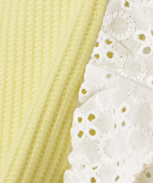 BEAMS mini（ビームスミニ）の「レース スリーブ ワッフル プルオーバー Tシャツ 2025SS（90～150cm）（Tシャツ/カットソー・キッズ・イエロー/オフホワイト・150/140/110/100/130/120/90）」の17枚目の写真