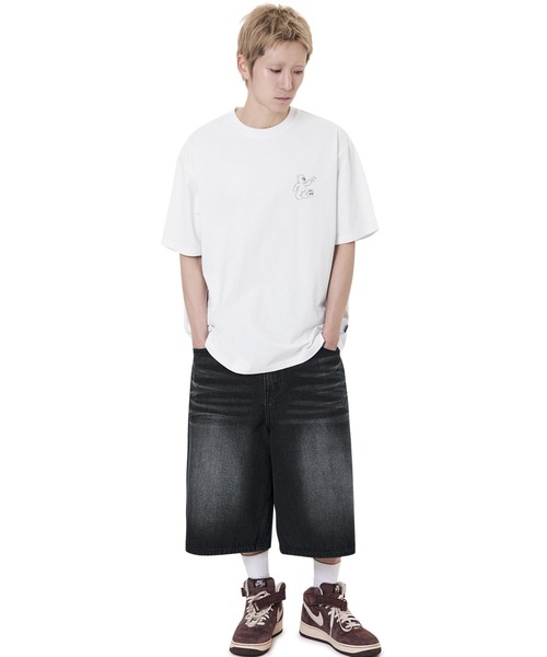 OY(オーワイ)の「『OY/オーワイ』PAINTING ODOLLY TEE/ペインティングオードリー半袖Tシャツ(Tシャツ/カットソー・レディース・ホワイト/ブラック・XL/M)」の10枚目の写真