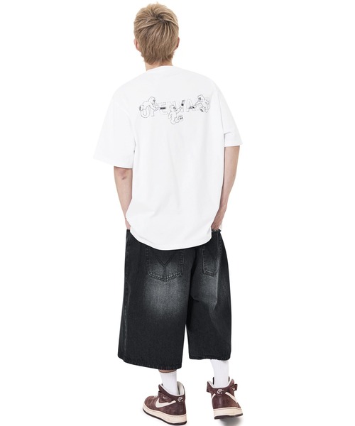 OY(オーワイ)の「『OY/オーワイ』PAINTING ODOLLY TEE/ペインティングオードリー半袖Tシャツ(Tシャツ/カットソー・レディース・ホワイト/ブラック・XL/M)」の11枚目の写真