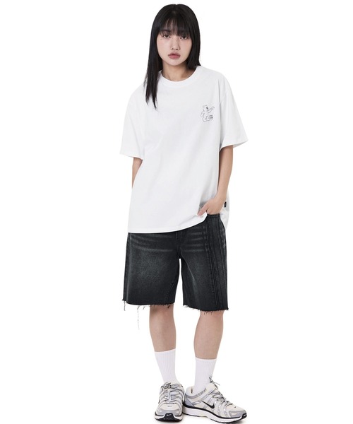 OY(オーワイ)の「『OY/オーワイ』PAINTING ODOLLY TEE/ペインティングオードリー半袖Tシャツ(Tシャツ/カットソー・レディース・ホワイト/ブラック・XL/M)」の12枚目の写真