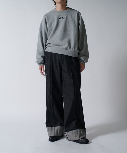 Lui's（ルイス）の「【Neucon/ニューコン】リベットデザインロールアップストレートデニムパンツ（デニムパンツ・メンズ・インディゴブルー/ブラック・2/1）」の20枚目の写真