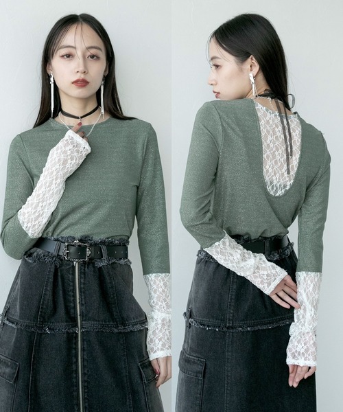HARE（ハレ）の「2WAYレースキリカエラメカットソー(HARE)（T