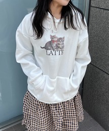CATデザインプリントパーカー