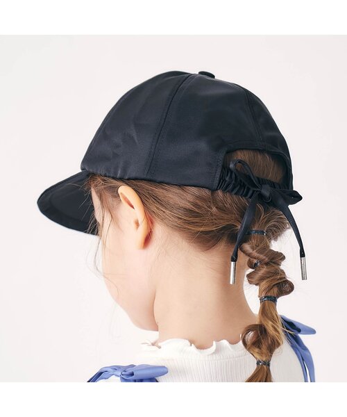apres les cours(アプレレクール)の「後ろリボンキャップ(キャップ・キッズ・アイボリー/ブラック・50/54/58)」の16枚目の写真