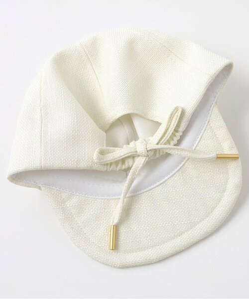 apres les cours(アプレレクール)の「後ろリボンキャップ(キャップ・キッズ・アイボリー/ブラック・50/54/58)」の6枚目の写真