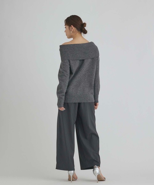 Edit Sheen（エディットシーン）の「イージーワイドパンツ（その他パンツ・レディース・チャコールグレー/ストライプ/ネイビー/ベージュ・M/S）」の22枚目の写真