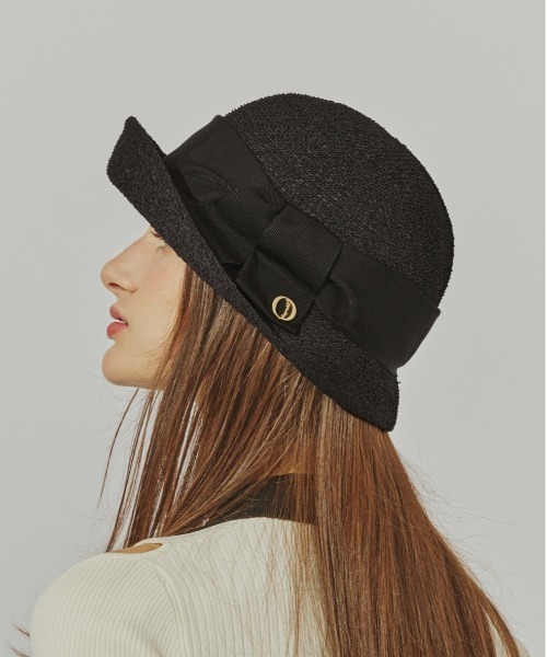 Chapeau d' O(シャポードオー)の「Chapeau d' O Washi Tuck Ribbon Breton / シャポードオー(ハット・レディース・ライトグレー/オレンジ/ブラック・M/57.5cm/L 59cm)」の5枚目の写真