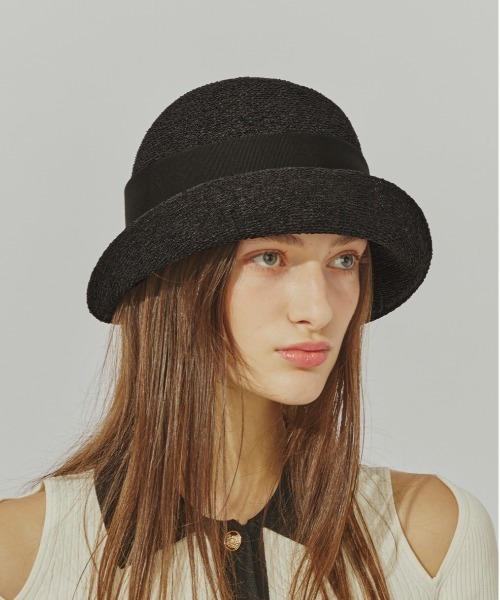 Chapeau d' O(シャポードオー)の「Chapeau d' O Washi Tuck Ribbon Breton / シャポードオー(ハット・レディース・ライトグレー/オレンジ/ブラック・M/57.5cm/L 59cm)」の6枚目の写真