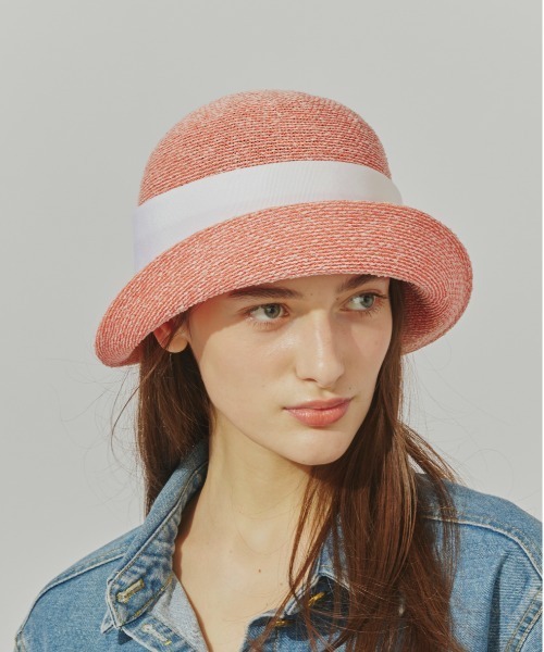 Chapeau d' O(シャポードオー)の「Chapeau d' O Washi Tuck Ribbon Breton / シャポードオー(ハット・レディース・ライトグレー/オレンジ/ブラック・M/57.5cm/L 59cm)」の20枚目の写真