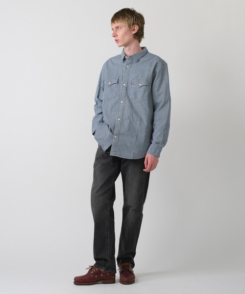 Levi's(リーバイス)の「Levi's/リーバイス リラックスフィット ウエスタンシャツ(シャツ/ブラウス・メンズ・ブルー・S/M/L/XL)」の5枚目の写真