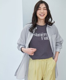 シアーストライプシャツ