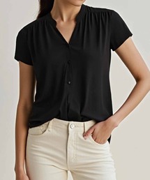 カシュクールシフォンブラウス
