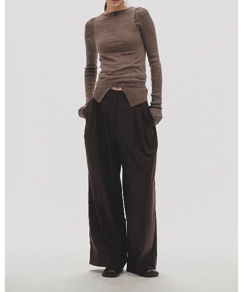 Lightweight Tuck Trousers（その他パンツ）｜TODAYFUL