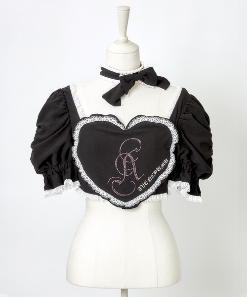 Front heart rhinestone logo blouse（シャツ/ブラウス）｜AVENCHUMU