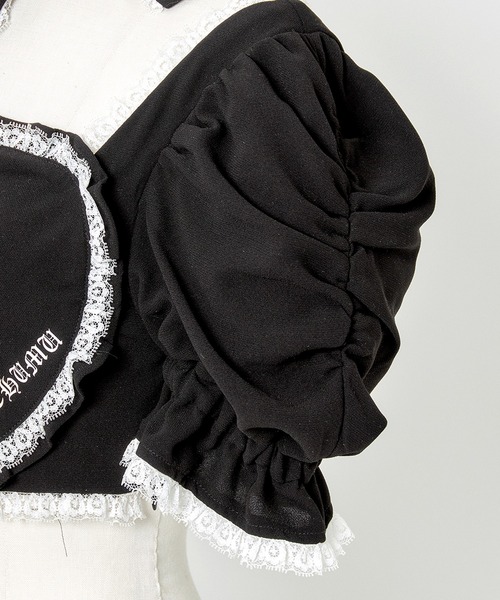 セール】Front heart rhinestone logo blouse（シャツ/ブラウス