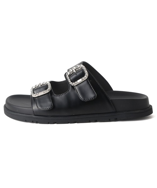 coca（ANDEX shoes product）（コカ）の「ダブルビジューバックル 厚底 サンダル（サンダル・レディース・ブラック/ホワイト・SMALL/MEDIUM/LARGE）」の21枚目の写真