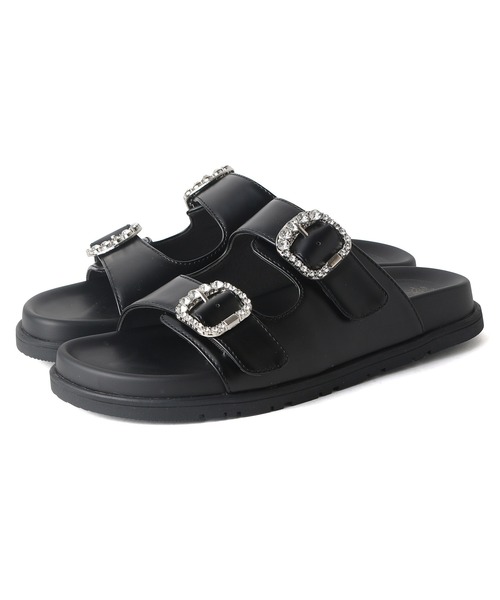coca（ANDEX shoes product）（コカ）の「ダブルビジューバックル 厚底 サンダル（サンダル・レディース・ブラック/ホワイト・SMALL/MEDIUM/LARGE）」の19枚目の写真