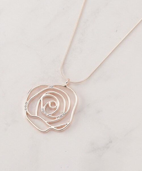 SHOO・LA・RUE（シューラルー）の「【2WAY】ローズモチーフネックレス（ネックレス・レディース・シルバー/ゴールド/ピンクゴールド・00）」の5枚目の写真