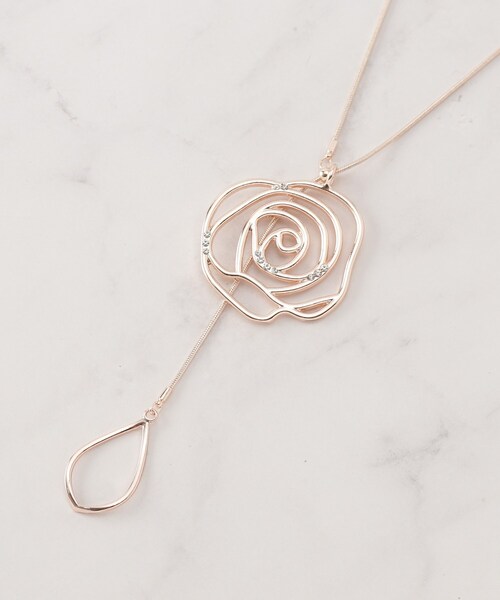 SHOO・LA・RUE（シューラルー）の「【2WAY】ローズモチーフネックレス（ネックレス・レディース・シルバー/ゴールド/ピンクゴールド・00）」の7枚目の写真