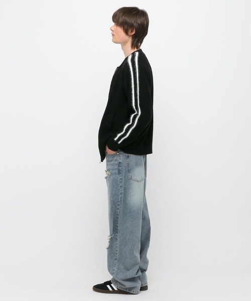 3.3 Field Trip （3.3フィールドトリップ）の「3.3 Field Trip／モヘアラインジップニット（ニット/セーター・メンズ・ブラック/ベージュ・FREE）」の4枚目の写真