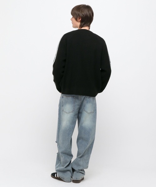 3.3 Field Trip （3.3フィールドトリップ）の「3.3 Field Trip／モヘアラインジップニット（ニット/セーター・メンズ・ブラック/ベージュ・FREE）」の5枚目の写真