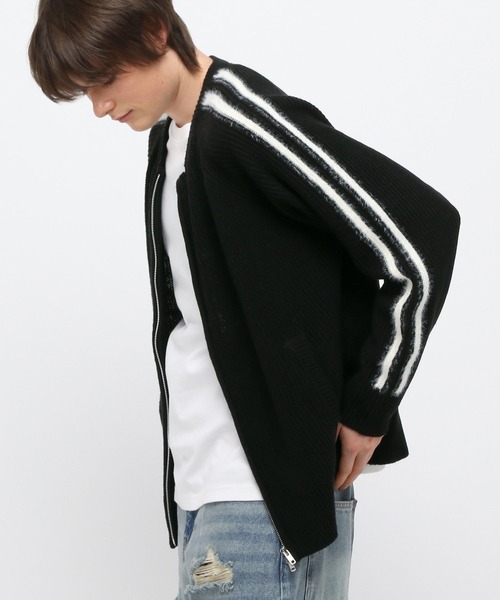 3.3 Field Trip （3.3フィールドトリップ）の「3.3 Field Trip／モヘアラインジップニット（ニット/セーター・メンズ・ブラック/ベージュ・FREE）」の7枚目の写真