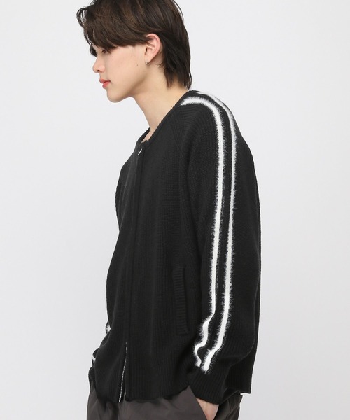 3.3 Field Trip （3.3フィールドトリップ）の「3.3 Field Trip／モヘアラインジップニット（ニット/セーター・メンズ・ブラック/ベージュ・FREE）」の12枚目の写真