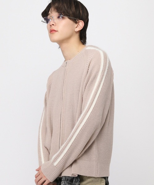 3.3 Field Trip （3.3フィールドトリップ）の「3.3 Field Trip／モヘアラインジップニット（ニット/セーター・メンズ・ブラック/ベージュ・FREE）」の17枚目の写真