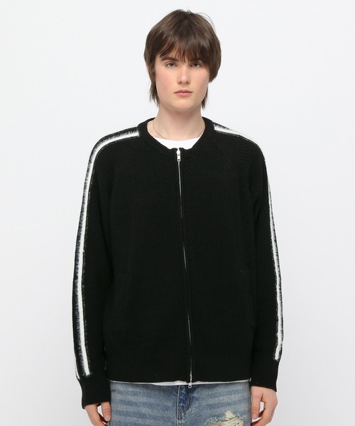 3.3 Field Trip （3.3フィールドトリップ）の「3.3 Field Trip／モヘアラインジップニット（ニット/セーター・メンズ・ブラック/ベージュ・FREE）」の21枚目の写真