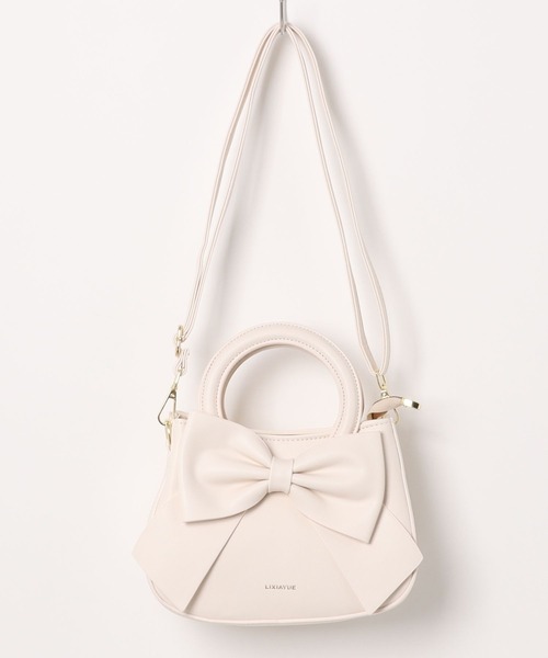 apres jour(アプレジュール)の「【apres jour×ARIAZ】フロントリボンショルダーバッグ(ショルダーバッグ・レディース・ブラック/ホワイト・FREE)」の1枚目の写真