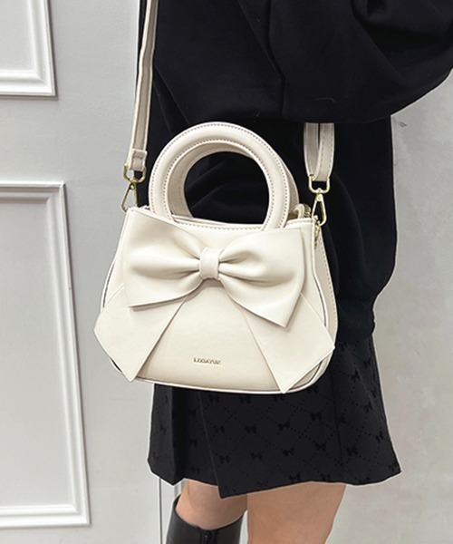 apres jour(アプレジュール)の「【apres jour×ARIAZ】フロントリボンショルダーバッグ(ショルダーバッグ・レディース・ブラック/ホワイト・FREE)」の9枚目の写真