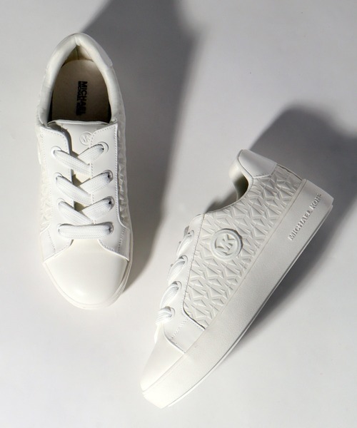 MICHAEL KORS（マイケルコース）の「【MICHAEL KORS/マイケルコース】JORDANA AUDREY/ジョーダン オードリー レースアップスニーカー（スニーカー・レディース・ベージュ/ホワイト・22.5cm/23.5cm/23.0cm）」の4枚目の写真