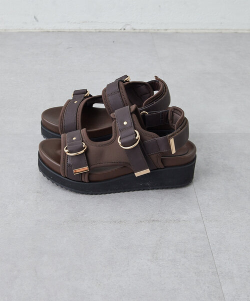 GALLARDAGALANTE（ガリャルダガランテ）の「【2.718】ベルテッドサンダル（サンダル・レディース・ブラウン/ブラック・36/37/38）」の7枚目の写真
