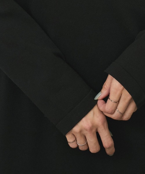 SALON adam et rope'（サロン アダム エ ロペ）の「【WEB限定】スキッパーニットワンピース（ワンピース・レディース・ブラック/ベージュ/グレー・FREE）」の8枚目の写真