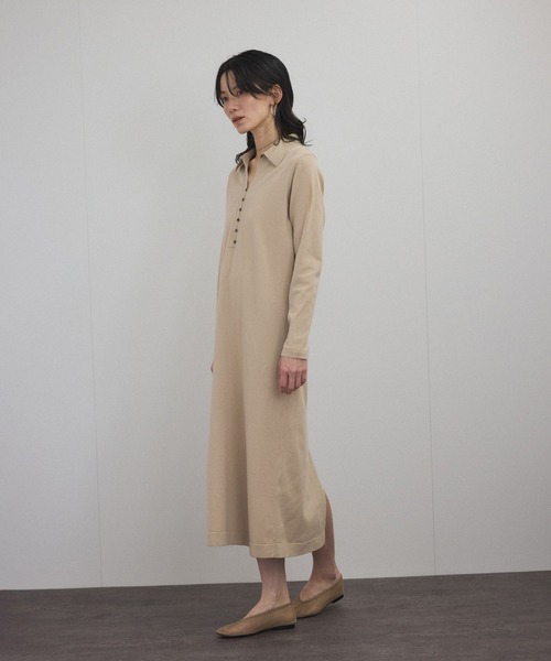 セール】【WEB限定】スキッパーニットワンピース（ワンピース