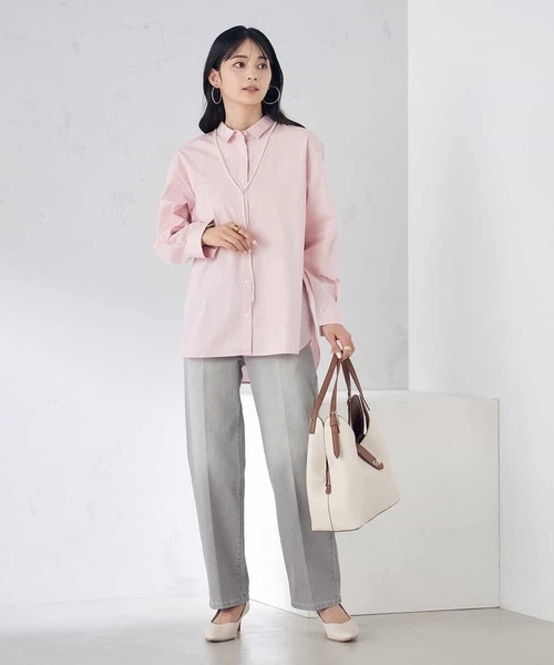 a.v.v(アーヴェヴェ)の「バックタックデザインシャツ(シャツ/ブラウス・レディース・ライトピンク/ブルー/ダークインディゴブルー/ホワイト・40/38/42/36/34)」の10枚目の写真