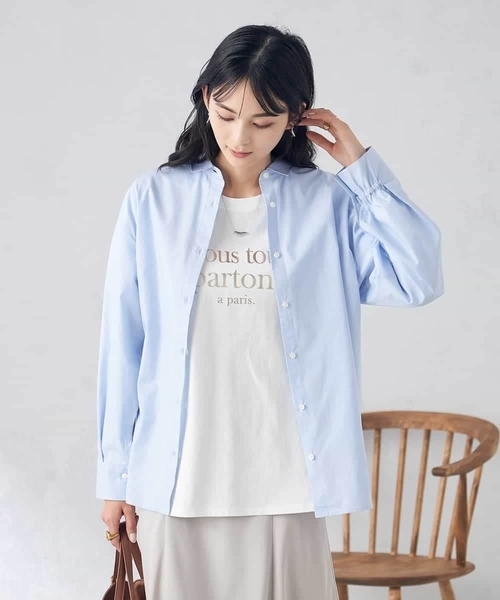 a.v.v(アーヴェヴェ)の「バックタックデザインシャツ(シャツ/ブラウス・レディース・ライトピンク/ブルー/ダークインディゴブルー/ホワイト・40/38/42/36/34)」の16枚目の写真