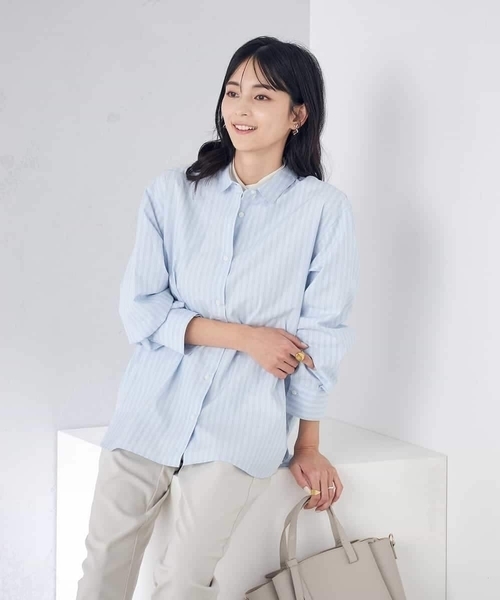 a.v.v(アーヴェヴェ)の「バックタックデザインシャツ(シャツ/ブラウス・レディース・ライトピンク/ブルー/ダークインディゴブルー/ホワイト・40/38/42/36/34)」の22枚目の写真