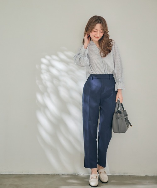 12Twelve Agenda（トゥエルブ　アジェンダ）の「ウォッシャブルテーパードパンツ（その他パンツ・レディース・ベージュ/ネイビー・M/S）」の5枚目の写真