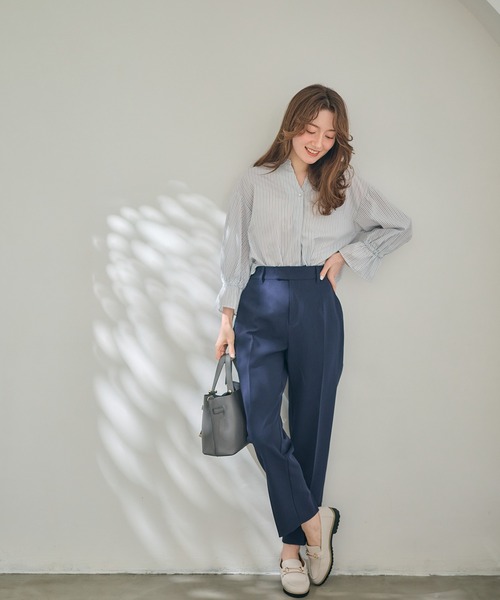 12Twelve Agenda（トゥエルブ　アジェンダ）の「ウォッシャブルテーパードパンツ（その他パンツ・レディース・ベージュ/ネイビー・M/S）」の6枚目の写真