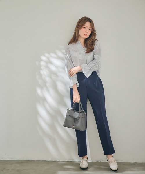 12Twelve Agenda（トゥエルブ　アジェンダ）の「ウォッシャブルテーパードパンツ（その他パンツ・レディース・ベージュ/ネイビー・M/S）」の7枚目の写真