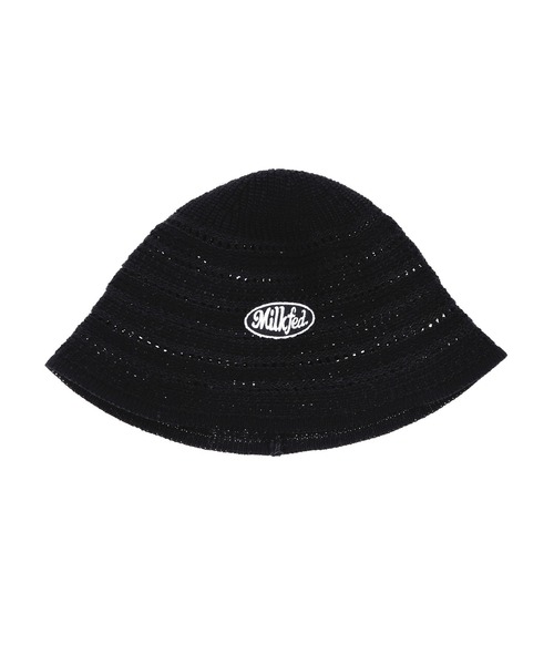 MILKFED.（ミルクフェド）の「LOGO EMBROIDERY KNIT HAT（ハット・レディース・パープル/アッシュ/ブラック・ONE SIZE）」の2枚目の写真