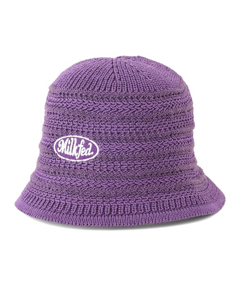 MILKFED.（ミルクフェド）の「LOGO EMBROIDERY KNIT HAT（ハット・レディース・パープル/アッシュ/ブラック・ONE SIZE）」の17枚目の写真