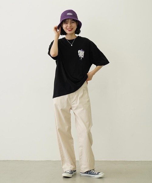 MILKFED.（ミルクフェド）の「LOGO EMBROIDERY KNIT HAT（ハット・レディース・パープル/アッシュ/ブラック・ONE SIZE）」の7枚目の写真