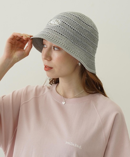 MILKFED.（ミルクフェド）の「LOGO EMBROIDERY KNIT HAT（ハット・レディース・パープル/アッシュ/ブラック・ONE SIZE）」の14枚目の写真