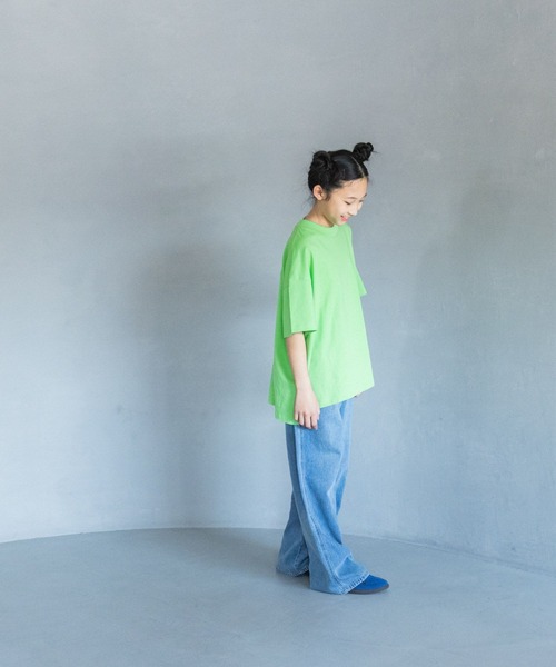 LOWRYS FARM(ローリーズファーム)の「【160-170サイズ】USAチュニックT 290078(Tシャツ/カットソー・キッズ・オフホワイト/ブラック/グリーン/パープル/オレンジ・LARGE/MEDIUM)」の7枚目の写真