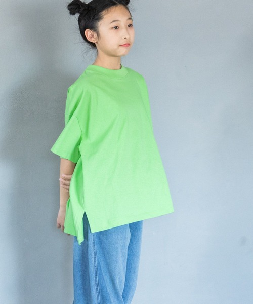 LOWRYS FARM(ローリーズファーム)の「【160-170サイズ】USAチュニックT 290078(Tシャツ/カットソー・キッズ・オフホワイト/ブラック/グリーン/パープル/オレンジ・LARGE/MEDIUM)」の8枚目の写真