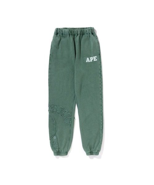 A BATHING APE（アベイシングエイプ）の「VINTAGE WASHED COLLEGE PATCH  SWEATPANTS（スウェットパンツ・キッズ・ブラック/グリーン/ネイビー・150/160）」の3枚目の写真