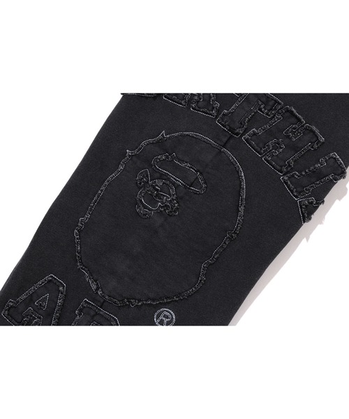 A BATHING APE（アベイシングエイプ）の「VINTAGE WASHED COLLEGE PATCH  SWEATPANTS（スウェットパンツ・キッズ・ブラック/グリーン/ネイビー・150/160）」の6枚目の写真